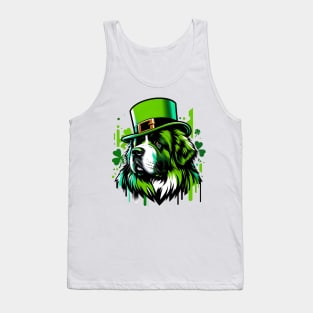 Newfoundland Dog Celebrates Saint Patrick's Day Tank Top